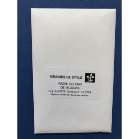 Radis 1/2 long de 18 jours 2