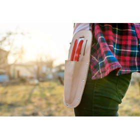 Porte sécateur cuir 